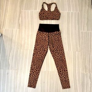 Beach Riot workout set: Rocky top and Piper legging in reverse leopard